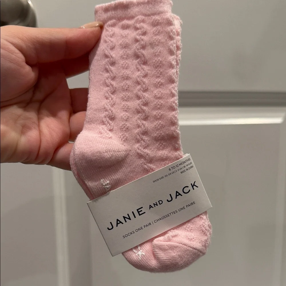 Janie and Jack Ruffled Pink and Lavender Socks 6-12 months NWT - Picture 2 of 5